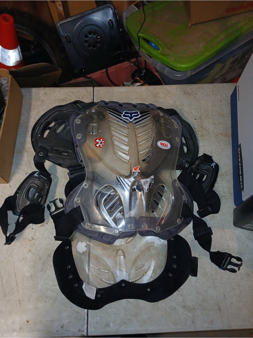 Fox Clear and Black Motocross Chest & Back Protector